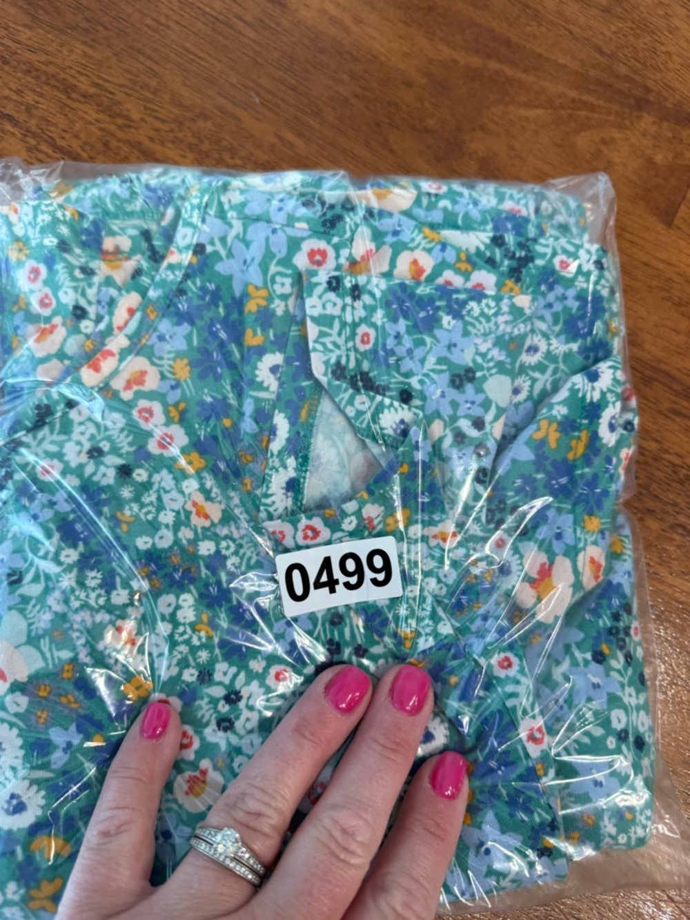 Tea Collection Girls Floral Wide Leg Jumpsuit - Green/Blue Botanical Print 10 - Picture 5 of 5
